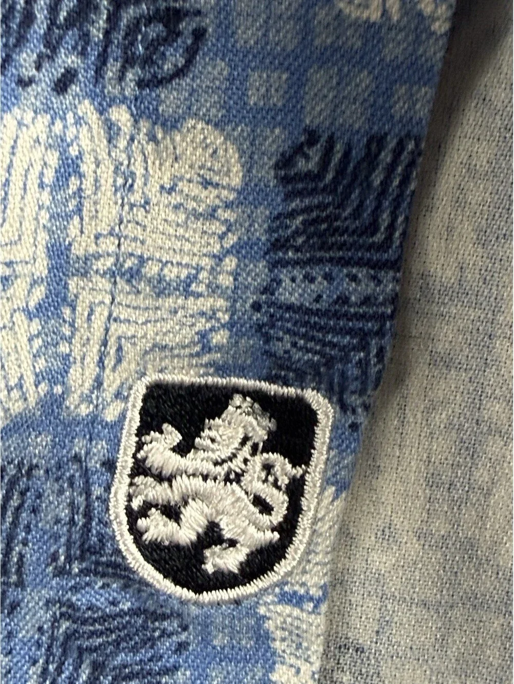 Nat Nast Shirt Mens 2XL XXL Blue Hawaiian Button Up Silk Luxury Originals Camp *